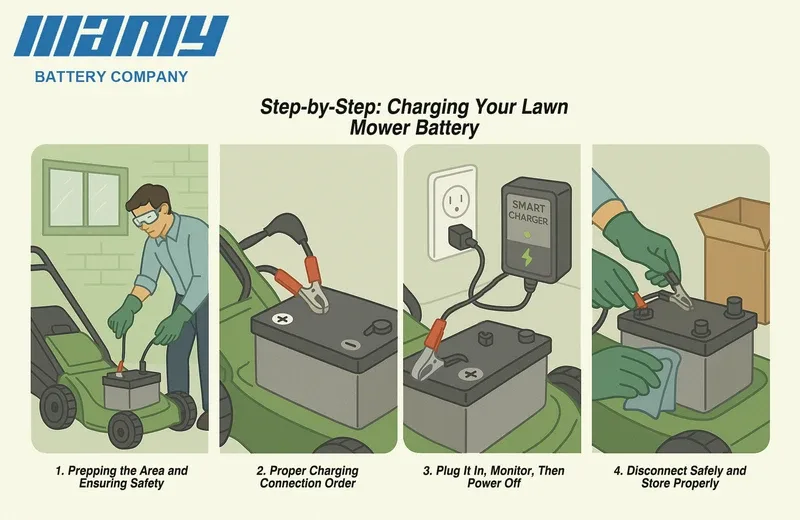 battery charger for lawn mower