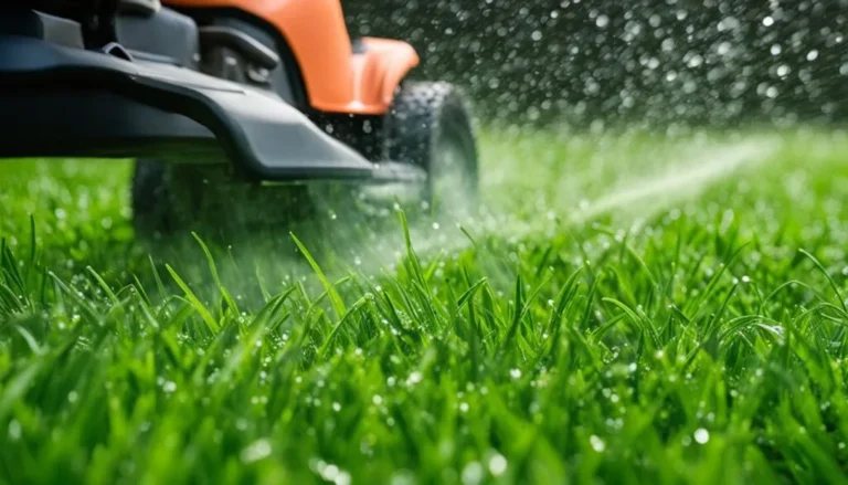 Can a lawn mower cut wet grass?