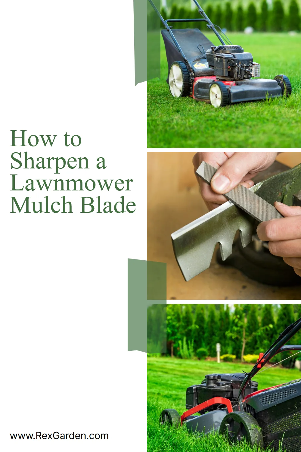 hand file sharpening lawn mower blade