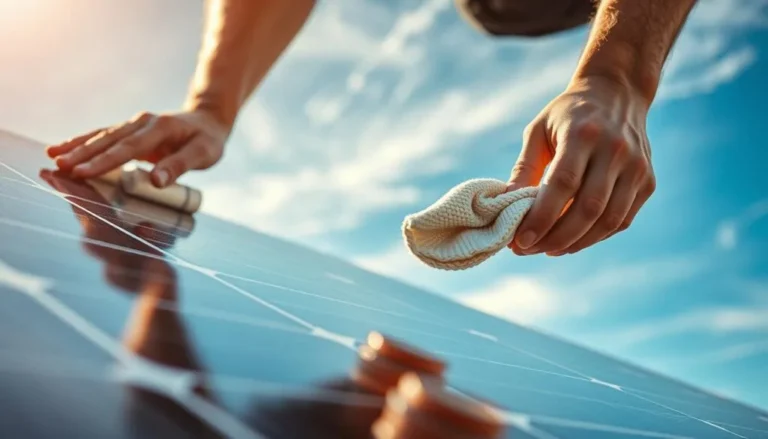 How do you clean a solar security camera panel?