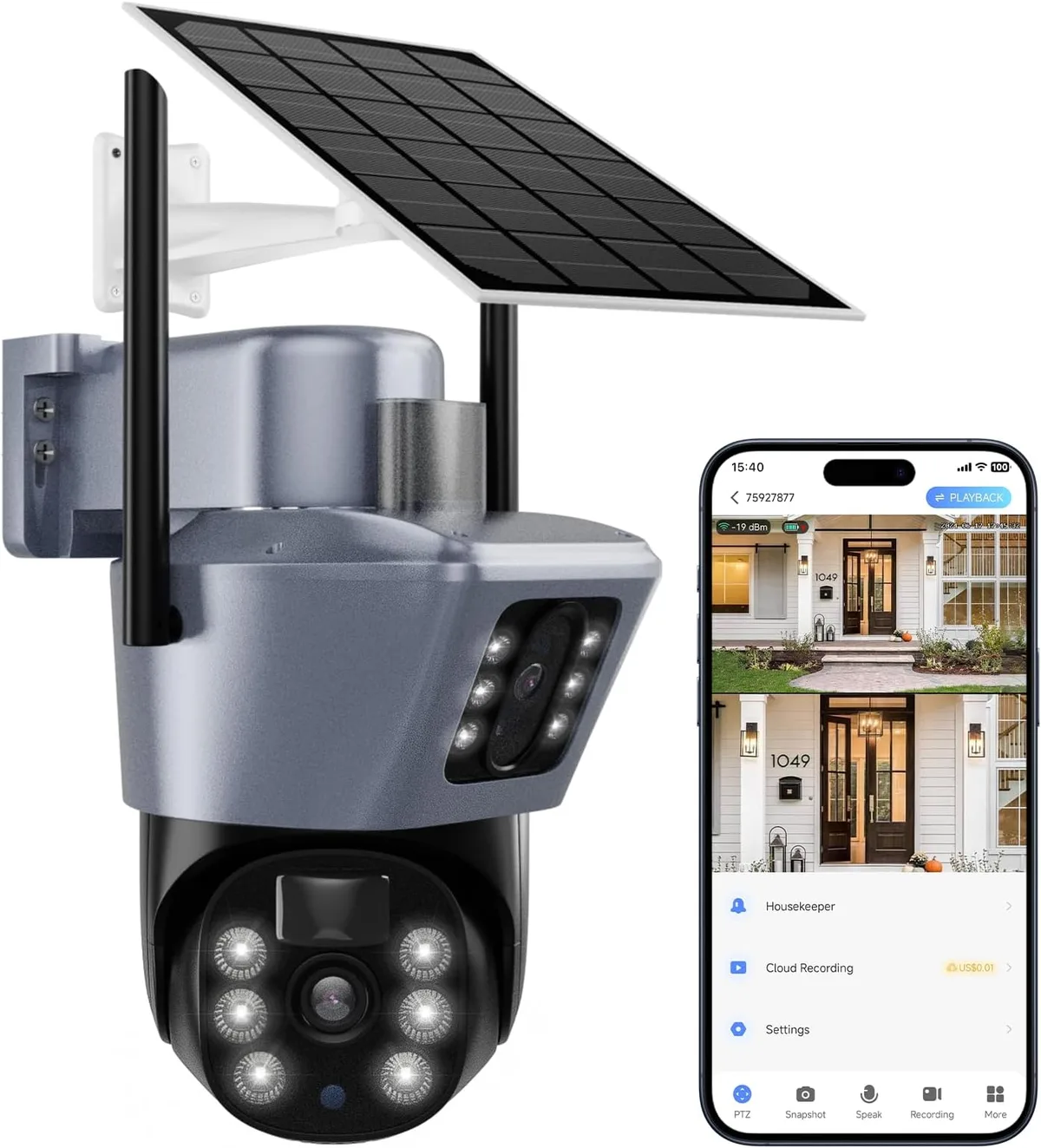 How far can a solar security camera see at night?