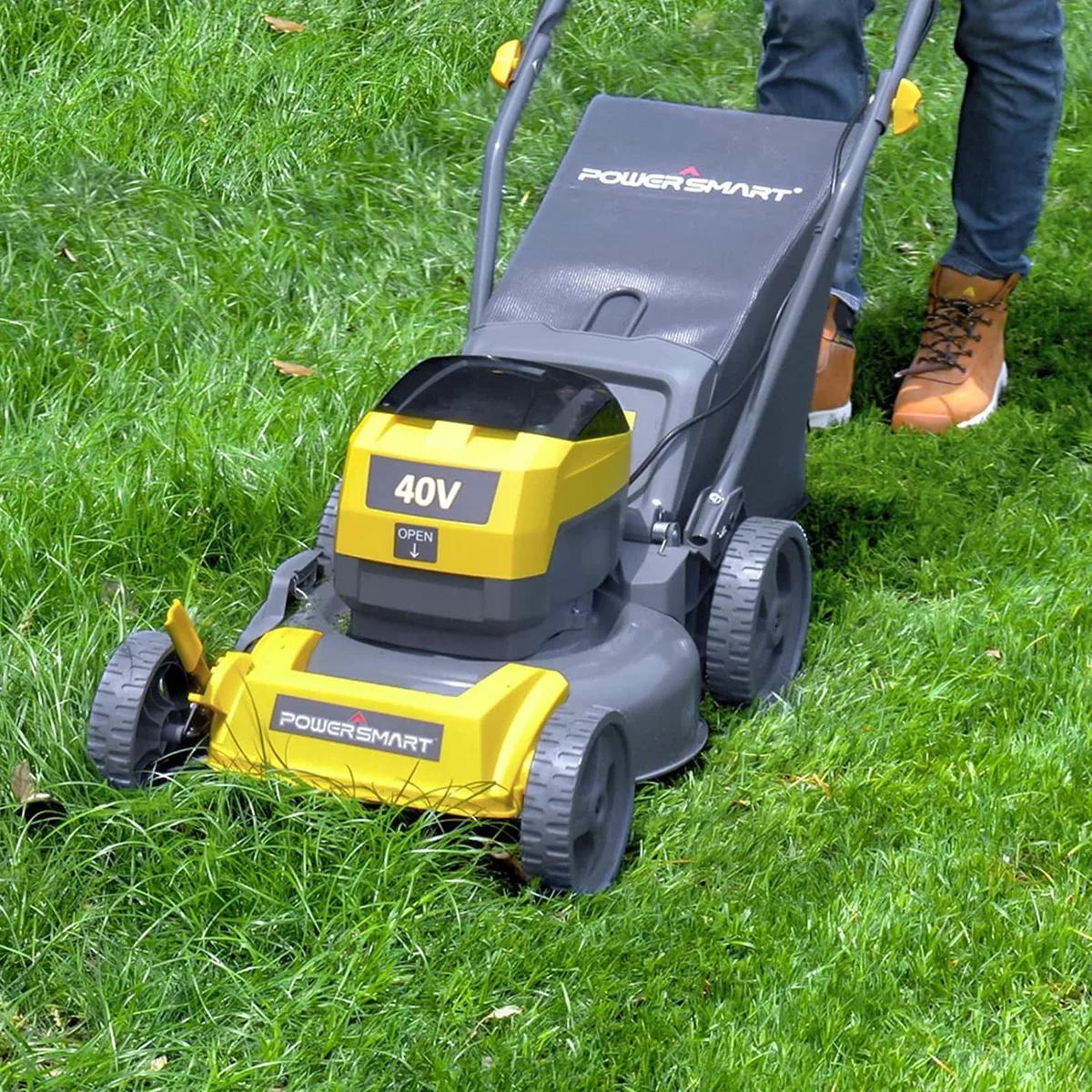 How long does a battery lawn mower run?