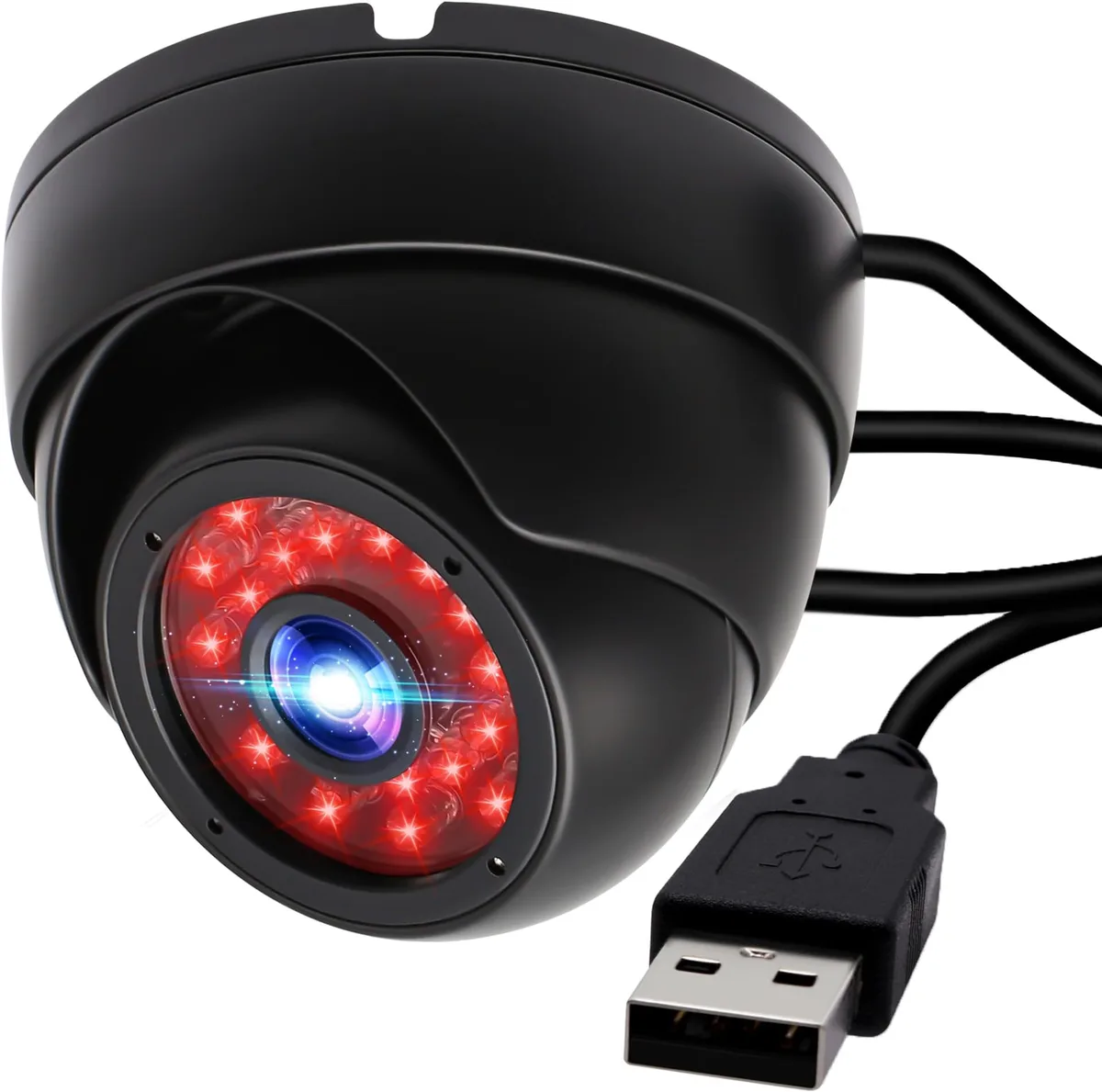 Infrared night vision solar security camera
