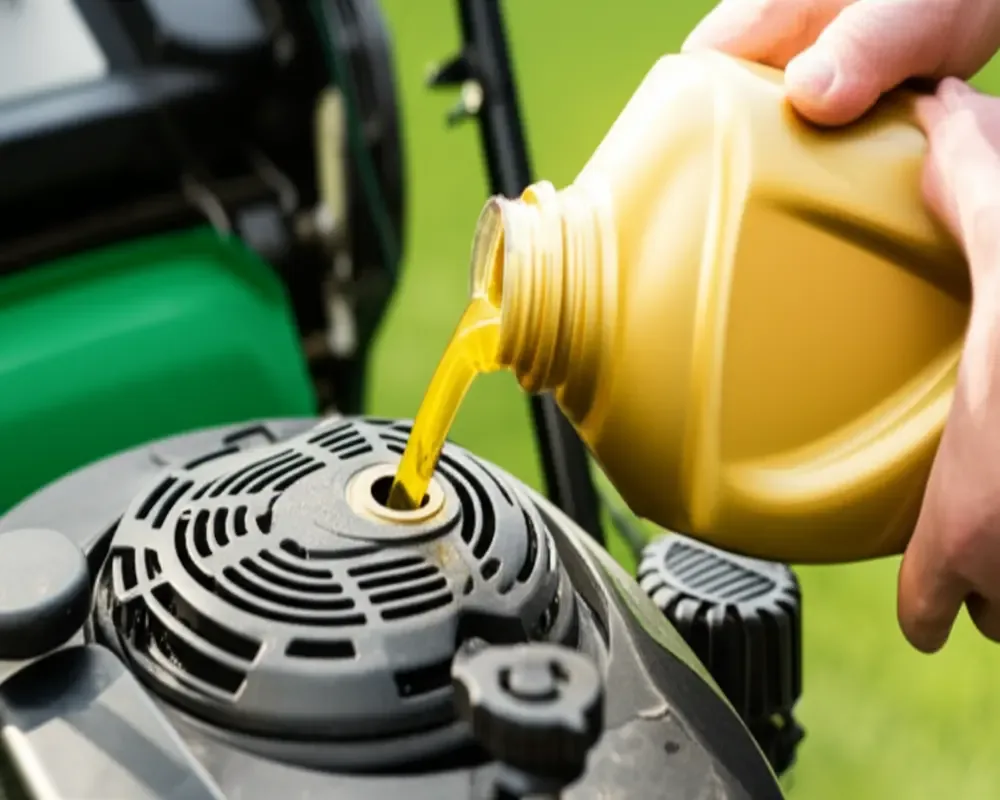 lawn mower oil refill