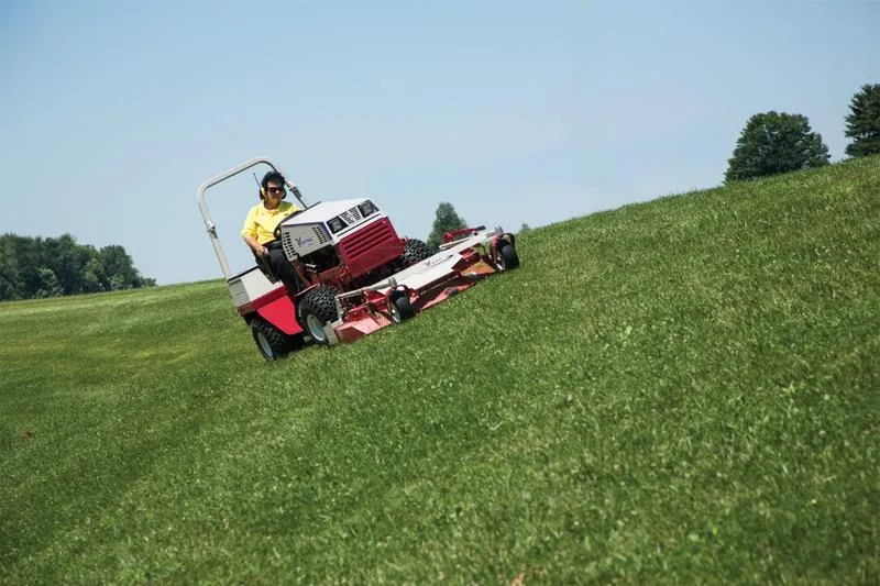 Mowing on a slope