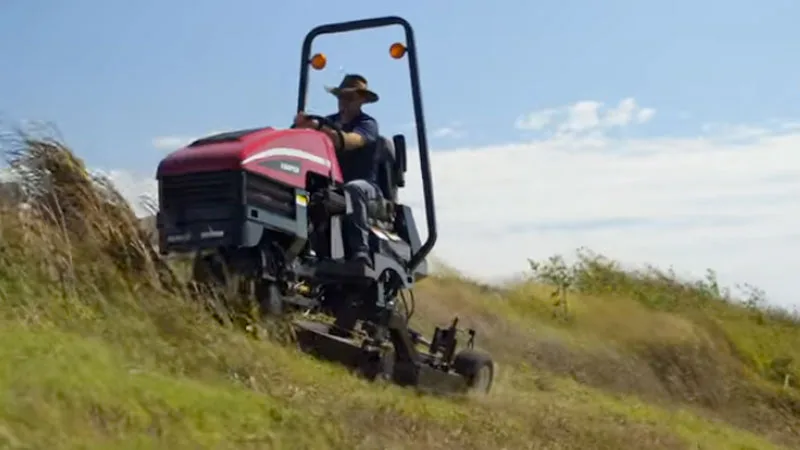 sloping mowing technique