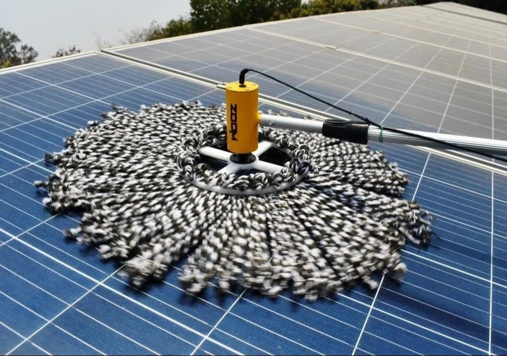 solar panel cleaning (camera-integrated panel)
